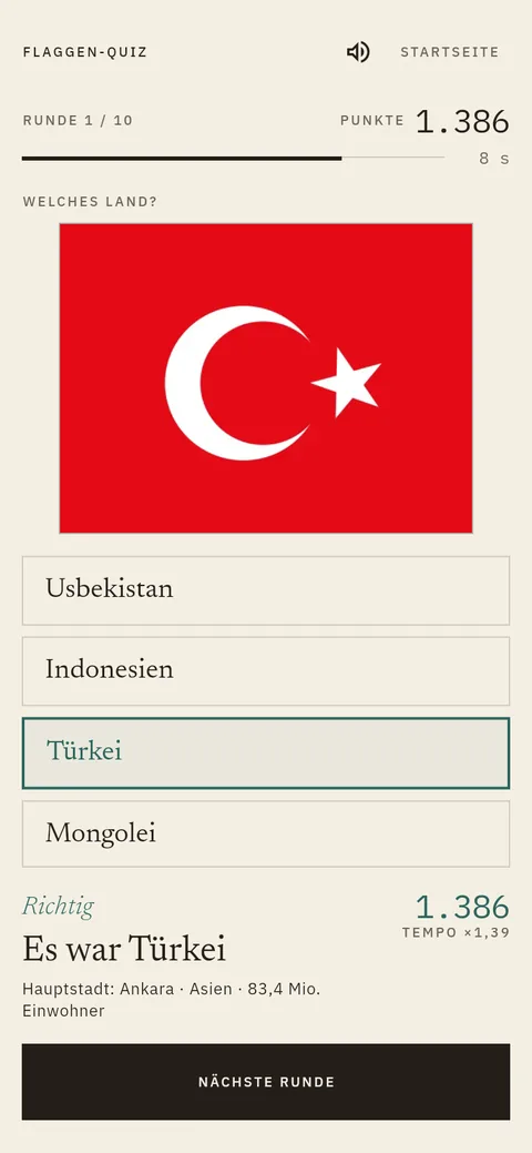 Screenshot von Flaggen-Quiz in All 195