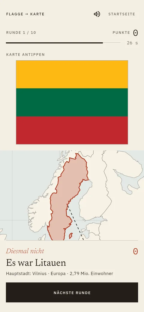 Screenshot von Flagge → Karte in All 195